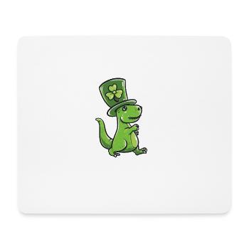 St Patricks tenue de jour T-Rex cadeau Bière Irlande - Tapis de souris (format paysage) - blanc - Devant