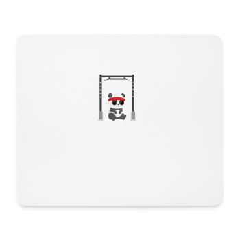Gym - Fitness - Sports - Humour - Panda - Tapis de souris (format paysage) - blanc - Devant