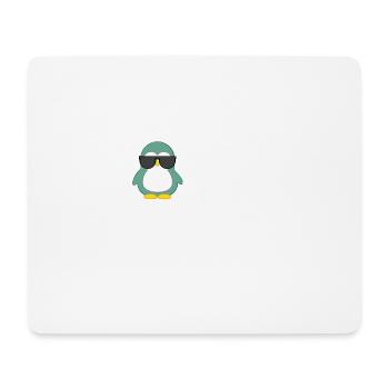 Pinguin - Schnee - Cool - Lustig - Sonnenbrille - Mousepad (Querformat) - Weiß - Vorne