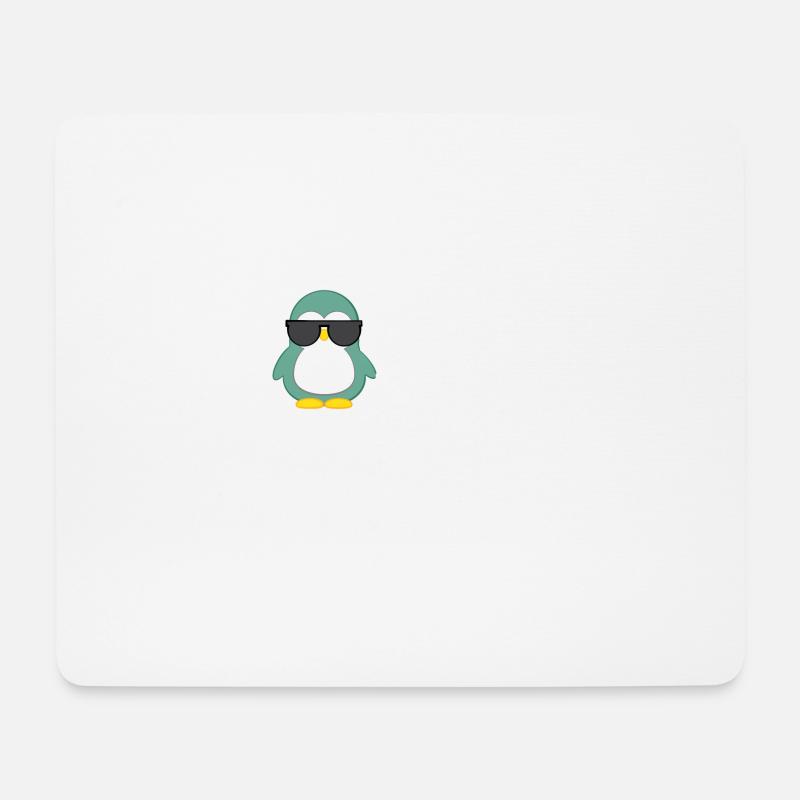 Pinguin - Schnee - Cool - Lustig - Sonnenbrille - Mousepad (Querformat) - Weiß