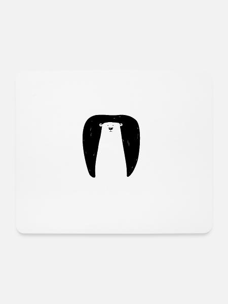 Bär in Höhle - Mousepad (Querformat) - Weiß