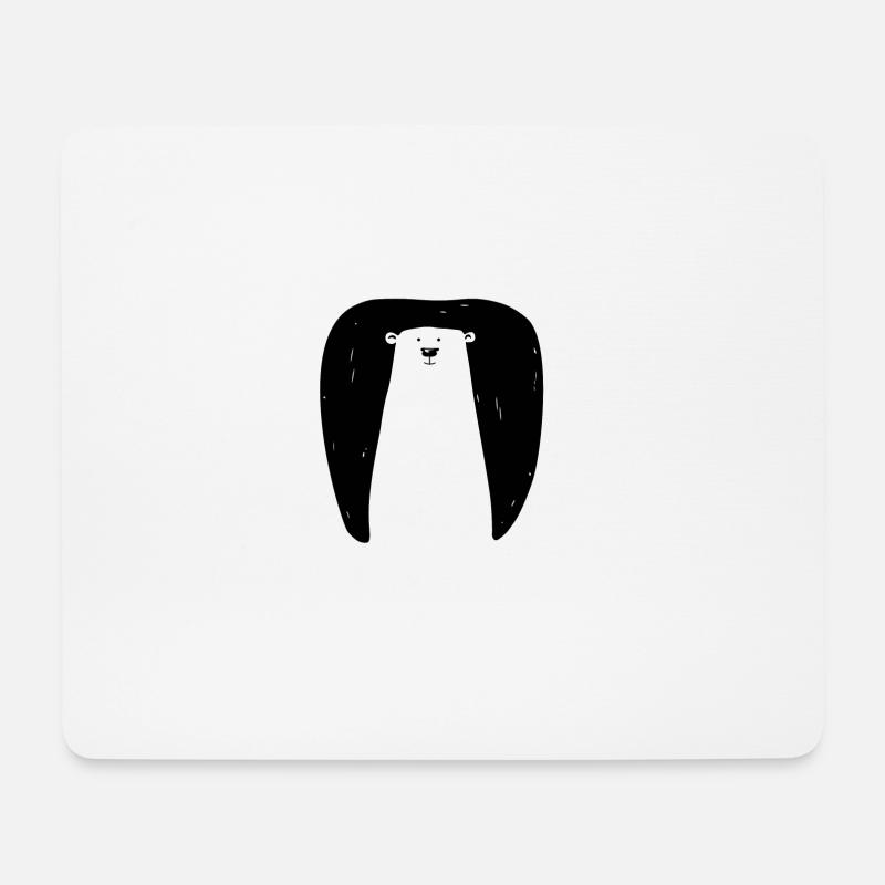 Bear in cave - Mouse Pad (horizontal) - white