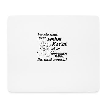 Katze Weiß Zuviel Kätzchen Geschenk Geschenkidee - Mousepad (Querformat) - Weiß - Vorne