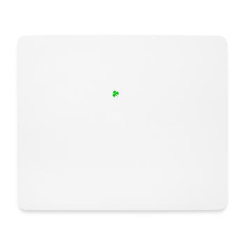 weißer Lippenstift Kuss mit Kleeblatt St. Patricks - Mousepad (Querformat) - Weiß - Vorne