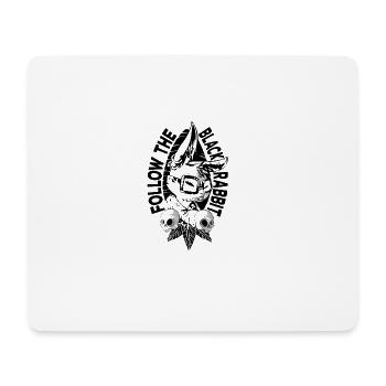 Follow the black rabbit - Mouse Pad (horizontal) - white - Front