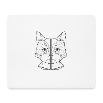 katzenfreund katzeliebhaber geschenk katze shirt - Mousepad (Querformat) - Weiß - Vorne