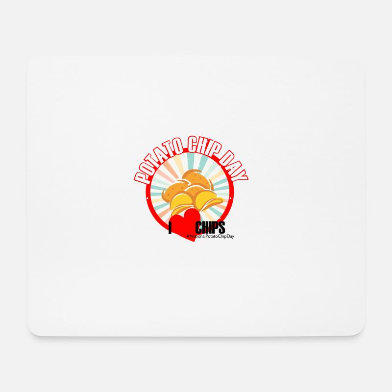 Kartoffel Chips Tag - Mousepad (Querformat) - Weiß