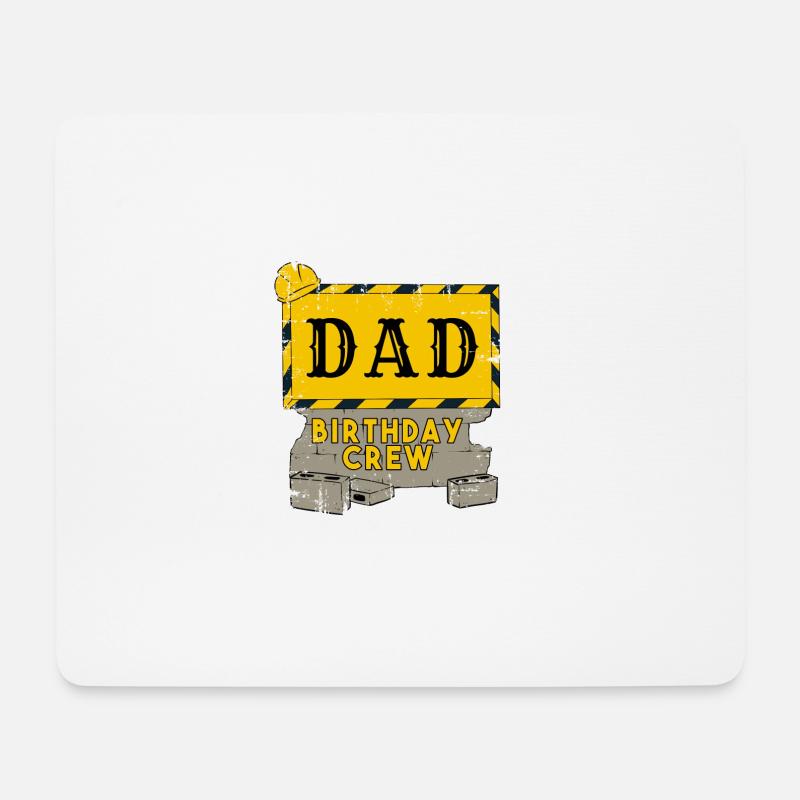 Papa Vater Geburtstag Team Bau Baustelle - Mousepad (Querformat) - Weiß