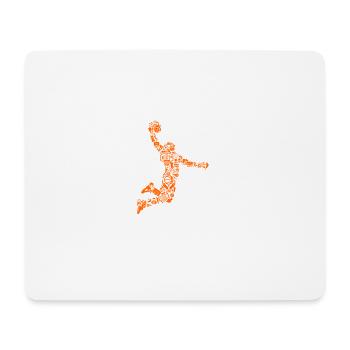 Joueur de basket-ball - Tapis de souris (format paysage) - blanc - Devant