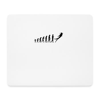 Die Evolution des Tauchen - Unisex T-Shirt - Mousepad (Querformat) - Weiß - Vorne