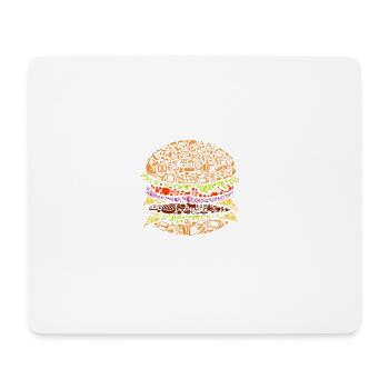 Burger Food Art - Mousepad (Querformat) - Weiß - Vorne