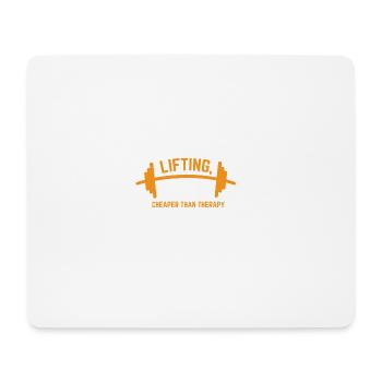 LIFTING CHEAPER THAN THERAPY GIFT - Mouse Pad (horizontal) - white - Front