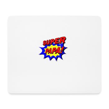 Super Papa Held Comic Vatertags Geschenk - Mousepad (Querformat) - Weiß - Vorne