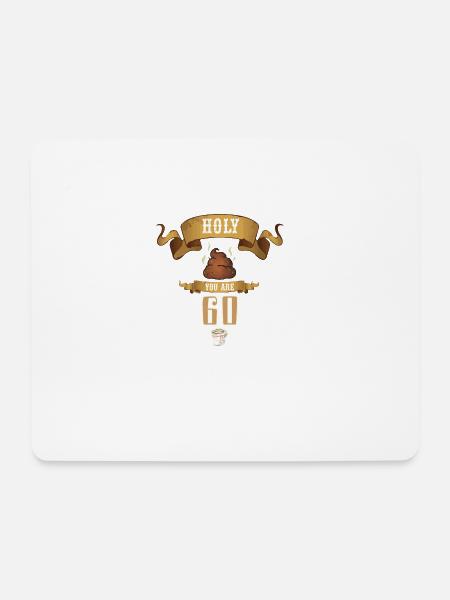Holy Poop You are 60 Funny Birthday Gift - Mouse Pad (horizontal) - white