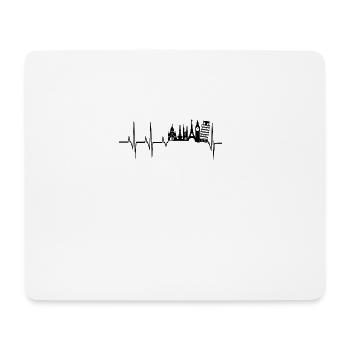 Heartbeat to travel - Mouse Pad (horizontal) - white - Front