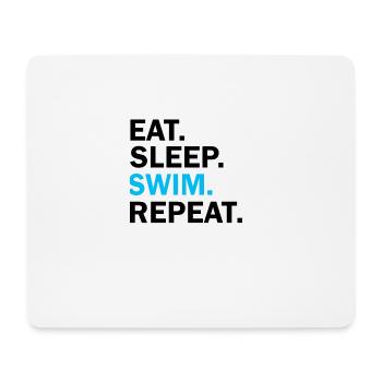Eat Sleep Swim Repeat - Mousepad (Querformat) - Weiß - Vorne