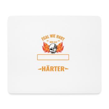 EGAL WIE HART DU BIST - UETERSEN IST HÄRTER - Mousepad (Querformat) - Weiß - Vorne