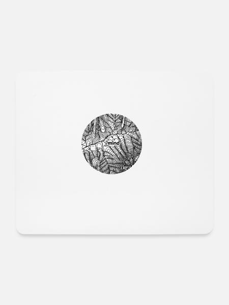 Tee-Baum Mind Map - Mousepad (Querformat) - Weiß