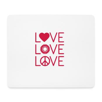 Liebe Liebe Liebe - Mousepad (Querformat) - Weiß - Vorne