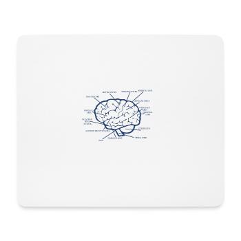 Cerveau Diagramme anatomique médical biologie cadeau - Tapis de souris (format paysage) - blanc - Devant