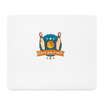 Don't give a split vintage Sport T-shirt Bowling T - Mousepad (Querformat) - Weiß - Vorne