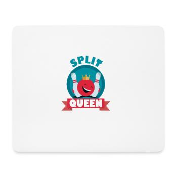 Split Queen Split Happens Bowling König T_Shirt - Mousepad (Querformat) - Weiß - Vorne