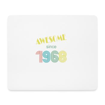 awesome since 1968 retro vintage - Mouse Pad (horizontal) - white - Front