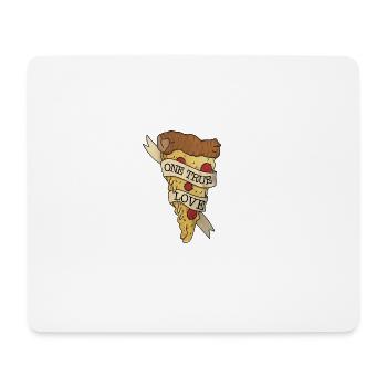 Pizza Un vrai amour - Tapis de souris (format paysage) - blanc - Devant