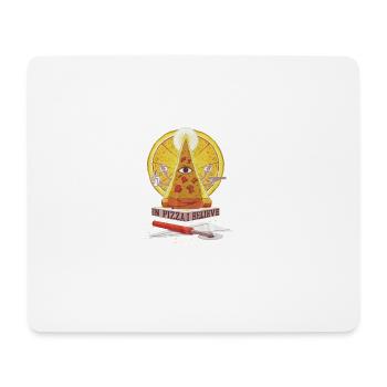Croire en pizza - Tapis de souris (format paysage) - blanc - Devant