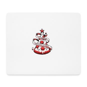 Tout ce que je veux pour Noël, c'est la pizza - Tapis de souris (format paysage) - blanc - Devant