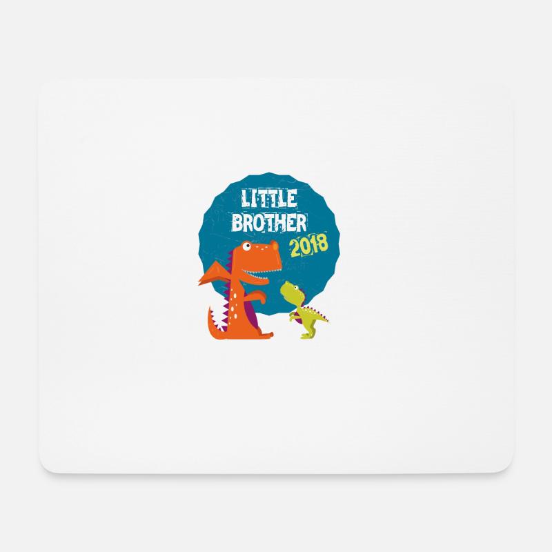 Kleiner Bruder Geschwister Bruder 2018 T-Shirt - Mousepad (Querformat) - Weiß