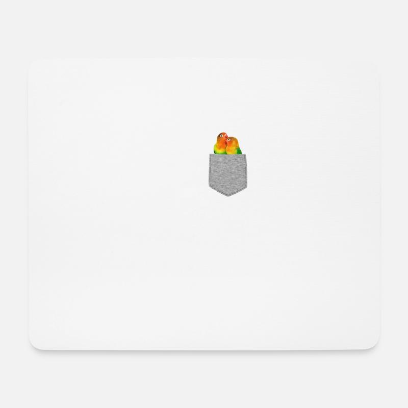 Gefälschte Pocket Lovebirds lustiger Vogel in Ihrer Tasche - Mousepad (Querformat) - Weiß