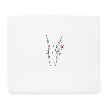 Pâques shirt de coeur drôle de lapin T-shirt - Tapis de souris (format paysage) - blanc - Devant