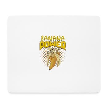 Banana Power blanc - Tapis de souris (format paysage) - blanc - Devant