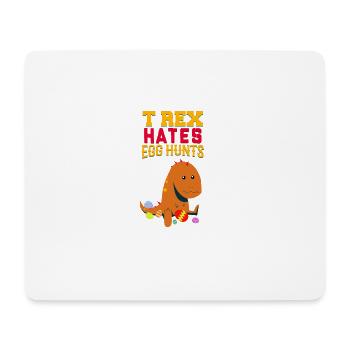 Funny Dinosaur Hates Easter Eggs Gift - Mousepad (Querformat) - Weiß - Vorne
