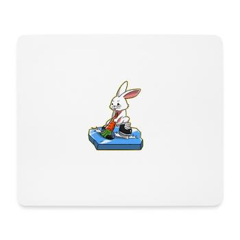 J'adore Hockey Joyeuses Pâques cadeau - Tapis de souris (format paysage) - blanc - Devant