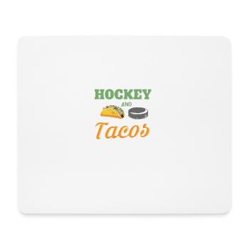 Eishockey und Tacos - Mousepad (Querformat) - Weiß - Vorne