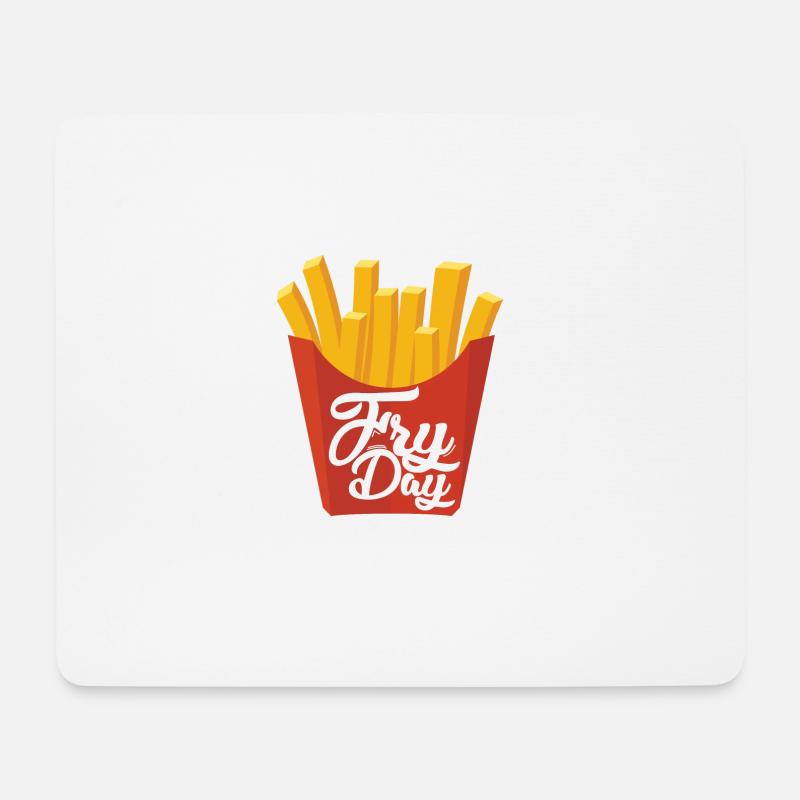 Fryday Fries Pommes - Mousepad (Querformat) - Weiß