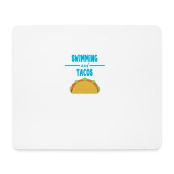 Lustiges Chlor Schwimmer Tacos T-Shirt Geschenk - Mousepad (Querformat) - Weiß - Vorne