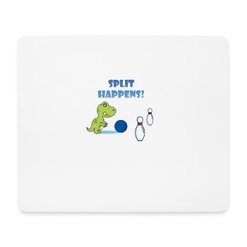 Split arrive Dino Trex T-Rex Bowling T-shirt - Tapis de souris (format paysage) - blanc - Devant