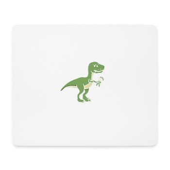 Ist das Bio? Dino - Vegan - Dinosaurier - Mousepad (Querformat) - Weiß - Vorne