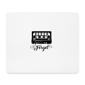 NEVER FORGET - Cassette Retro Gift - Mouse Pad (horizontal) - white - Front