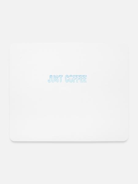 Gerade Kaffee-lustiges Koffein-Addict-Kaffee-Design - Mousepad (Querformat) - Weiß
