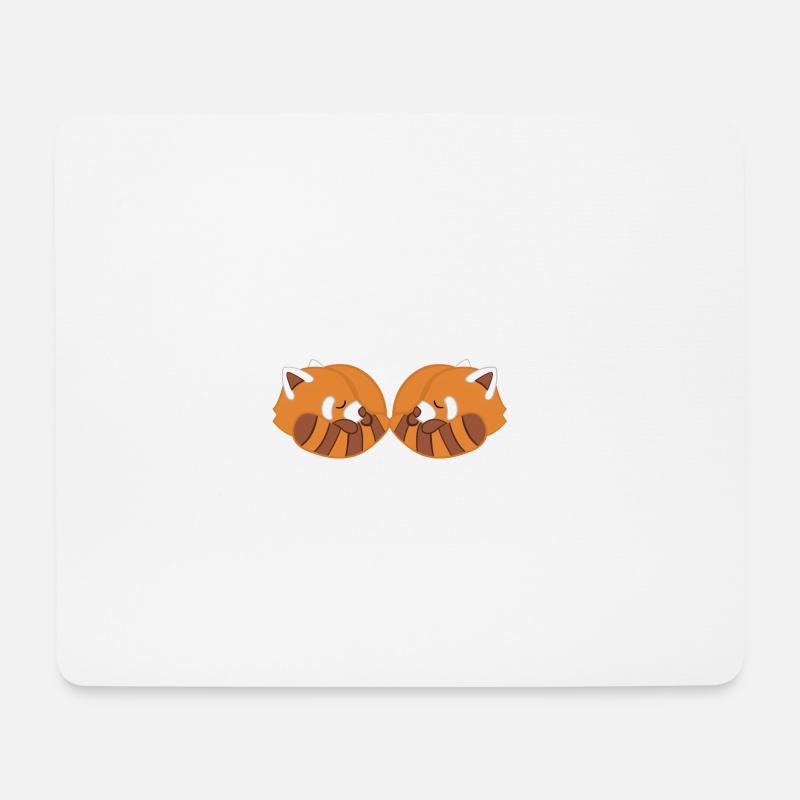 Roter Panda - Liebe - Paar - Partner - Geschenk - Mousepad (Querformat) - Weiß