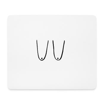 Hanging tits - Mouse Pad (horizontal) - white - Front