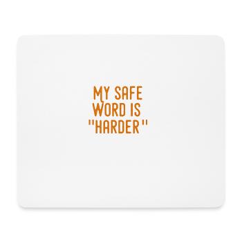 Mysafewordisharder - Tapis de souris (format paysage) - blanc - Devant
