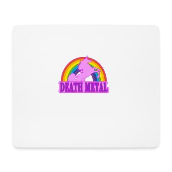 Unicorn Death Metal Rainbow cadeau - Tapis de souris (format paysage) - blanc - Devant