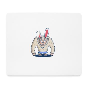 BigFoot Sasquatch Ostern Hase Geschenk T-Shirt - Mousepad (Querformat) - Weiß - Vorne
