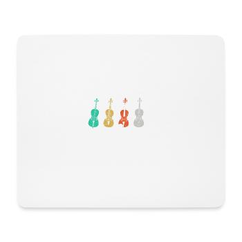 Vintage violin violin - music gift - Mouse Pad (horizontal) - white - Front