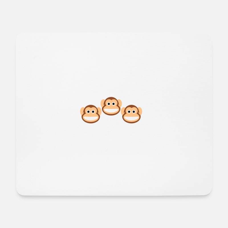 Nicht mein Dschungel nicht meine Affen Lustiger drei Affe - Mousepad (Querformat) - Weiß